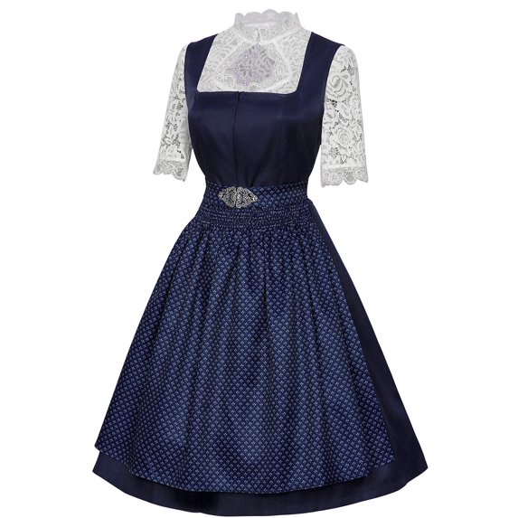 Womens 50s Dresses 1950s Vintage Cocktail Party Evening Dress Fancy Dress for Adults Blue XXL