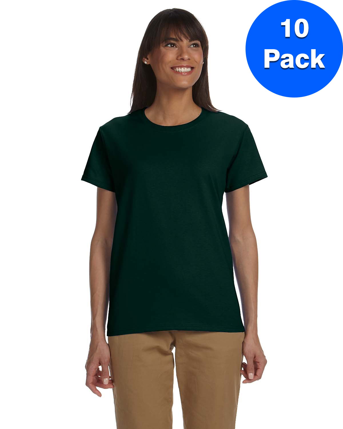 Womens 6.1 oz. Ultra Cotton T-Shirt 10 Pack 