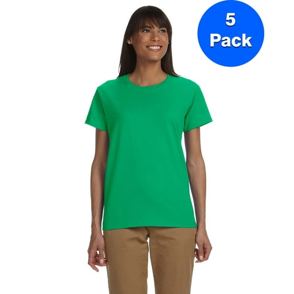 Womens 6.1 oz. Ultra Cotton T-Shirt 5 Pack