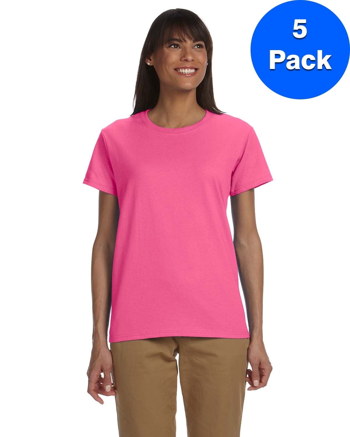 Womens 6.1 oz. Ultra Cotton T-Shirt 5 Pack