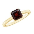 thumbnail image 1 of Rosec Jewels Natural Garnet Solitaire Engagement Ring (8 mm Asscher Cut) - January Birthstone Ring - AAA Grade - with Jewelry Box, 10K Yellow Gold, US 5.00, 1 of 8