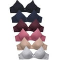 thumbnail image 1 of Womens 6 Pack of Everyday Plain Bra, Lace Bra, Wireless Bra 4242PN8, 30A, 1 of 1