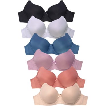 Women's 6-Pack Everyday Bras - Wireless Comfort In Multiple Colors & Sizes