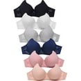 thumbnail image 1 of Womens 6 Pack of Everyday Plain, Lace, Wireless Bra 4326P1, 36B, 1 of 6