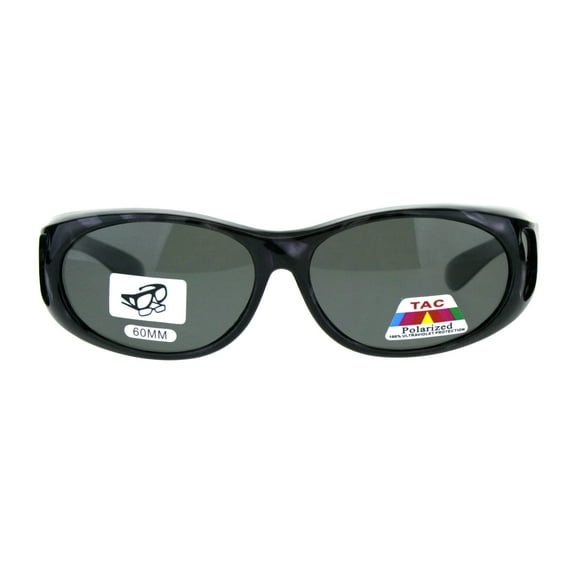Womens 60mm Geometric Print Fit Over Plastic Oval Sunglasses Purple Grey