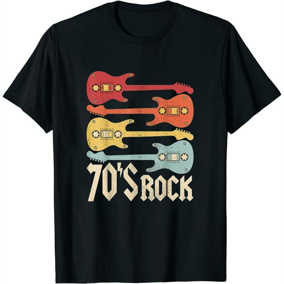 Womens 70S Rock Band Guitar Cassette Tape 1970S Vintage 70S Costume T-Shirt Black 2X-Large