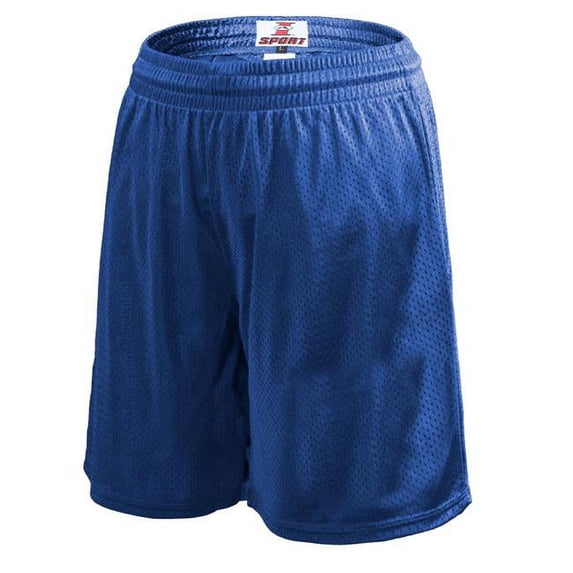 Womens 8 in. Poly Tricot Shorts, Royal - Small