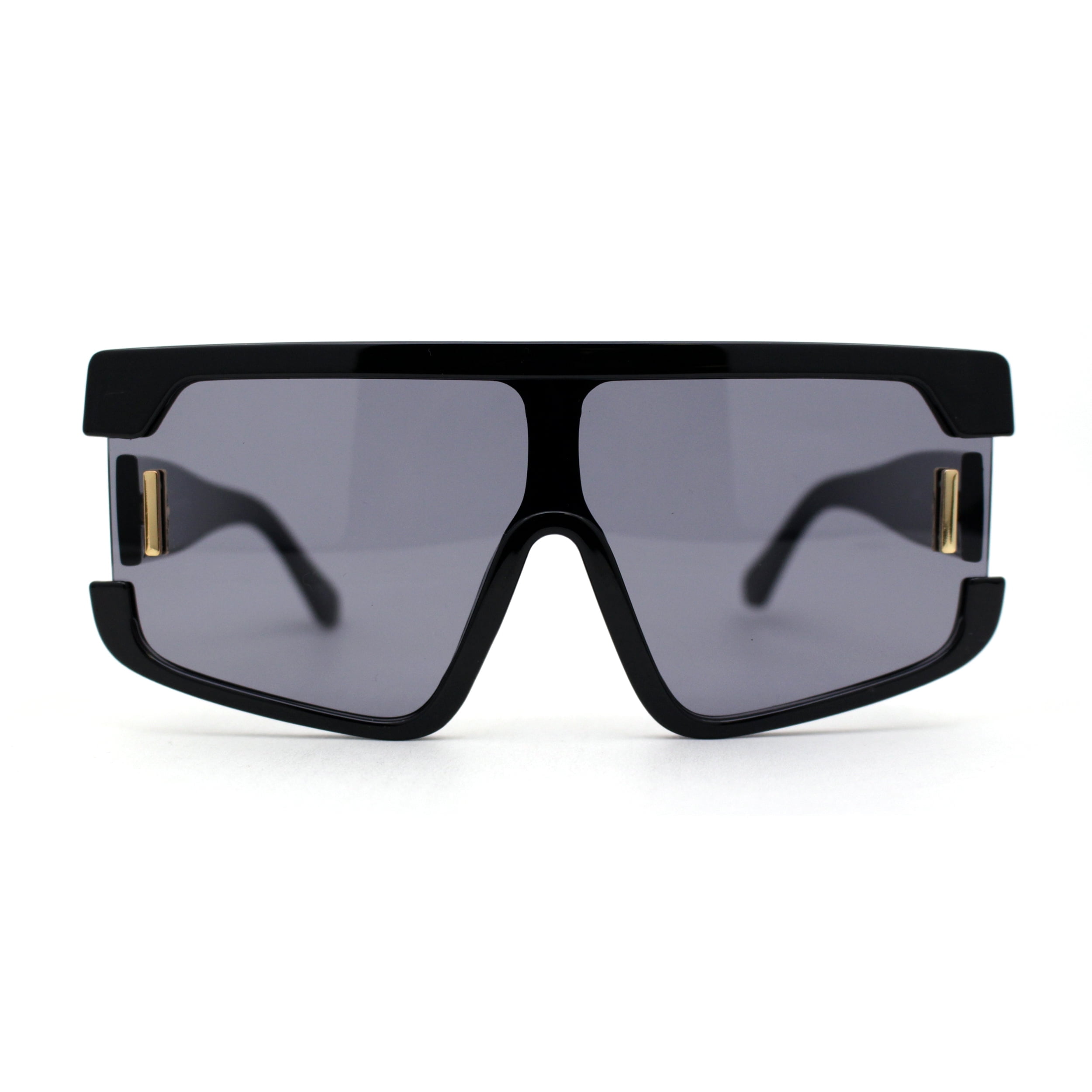 Womens 80s Funky Oversize Flat Top Plastic Shield Sunglasses Womens 80s Funky Oversize Flat Top Plastic Shield Sunglasses