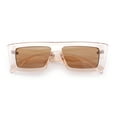 thumbnail image 1 of Womens 80s Mod Square Cat Eye Narrow Rectangle Thick Plastic Sunglasses Peach - Brown, 1 of 8