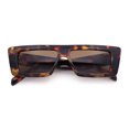 thumbnail image 1 of Womens 80s Mod Square Cat Eye Narrow Rectangle Thick Plastic Sunglasses Tortoise - Brown, 1 of 8