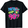 thumbnail image 1 of Womens 90S 90Ies Nineties Retro Party Funny Gift Flashback T Shirt T-Shirt Black X-Large, 1 of 5