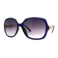 thumbnail image 1 of Womens 90s Designer Lion Jewel Badge Butterfly Sunglasses Blue Purple, 1 of 4