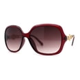 thumbnail image 1 of Womens 90s Designer Lion Jewel Badge Butterfly Sunglasses Burgundy, 1 of 4