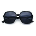 thumbnail image 1 of Womens 90s Rectangle Butterfly Designer Style Plastic Fashion Sunglasses Black Grey - Black, 1 of 8