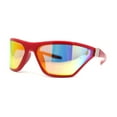 thumbnail image 1 of Womens 90s Sport Fashion Triangular Shape Wrap Plastic Sunglasses Red - Orange Mirror, 1 of 4