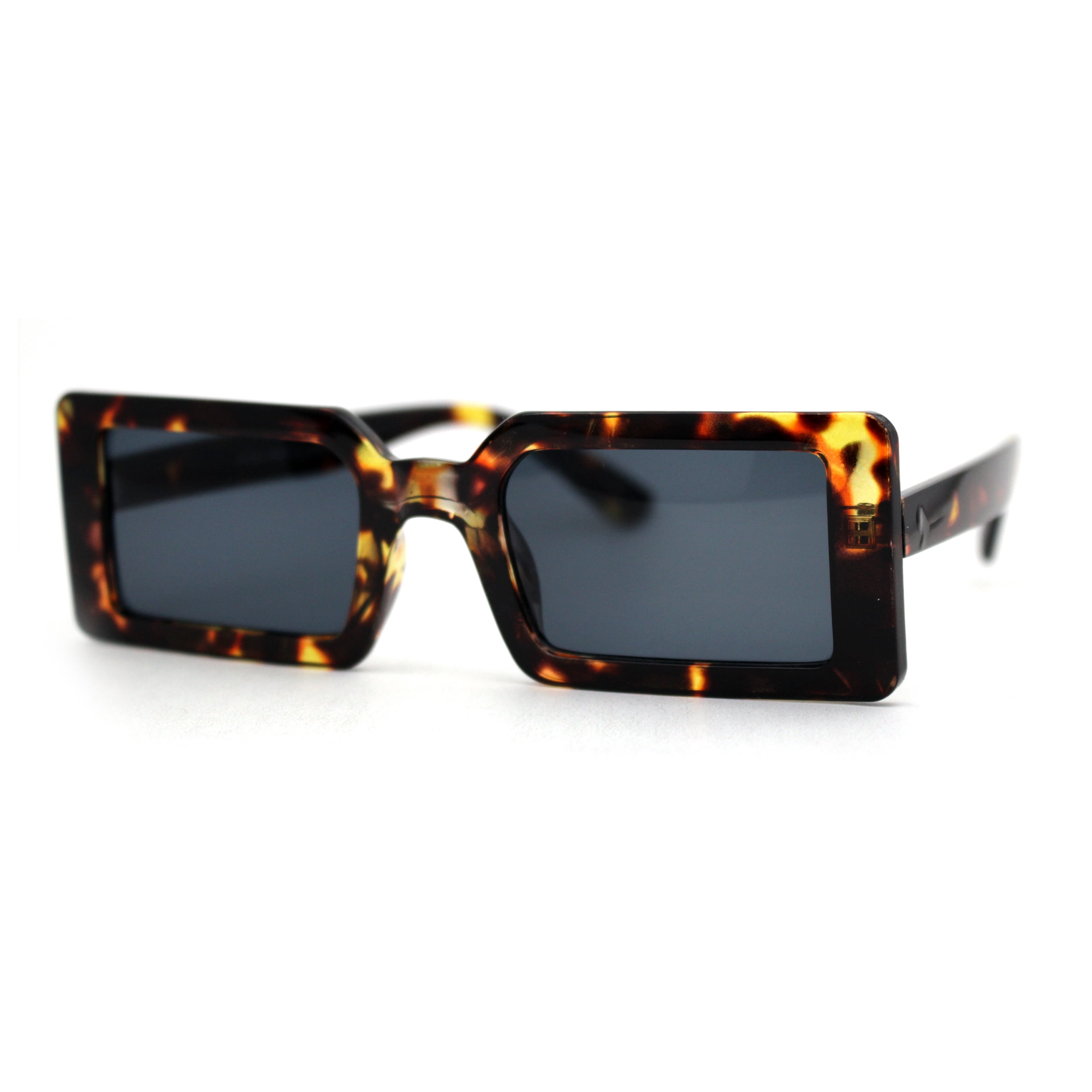 Womens 90s Square Rectangle Vintage Hippie Sunglasses  display picture 1