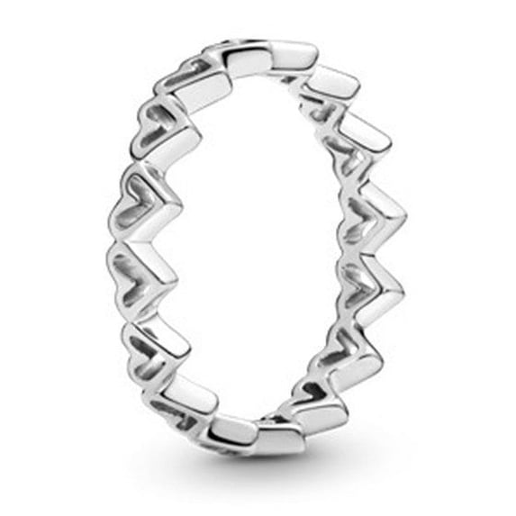 Womens 925 Silver Ring with Crown Daisy Design Double Ring Blue Earth and Moon Eternal Symbol Inlaid Gems Ring for Her Fashion Jewelry Gift