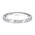 thumbnail image 1 of 925 Sterling Silver Ring For Women Geometric Design With Zircon Line Band Classic Fashion Jewelry For Her Chic, 1 of 8