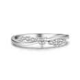 thumbnail image 1 of Womens 925 Sterling Silver Ring with Cross Heart Design Gold Plated Inlaid Gemstones Anniversary Promise Ring for Her Elegant Jewelry Gift, 1 of 5