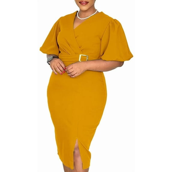 Womens 950S Vintage Church Office Party Dress Church Bodycon Midi Pencil Dress