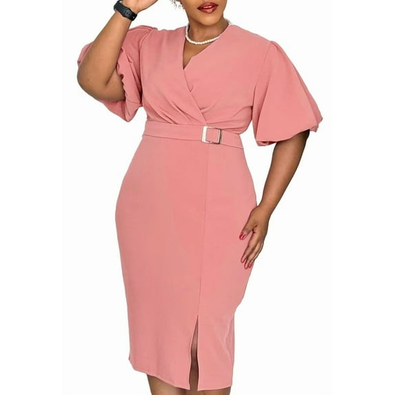 Womens 950S Vintage Church Office Party Dress Church Bodycon Midi Pencil Dress