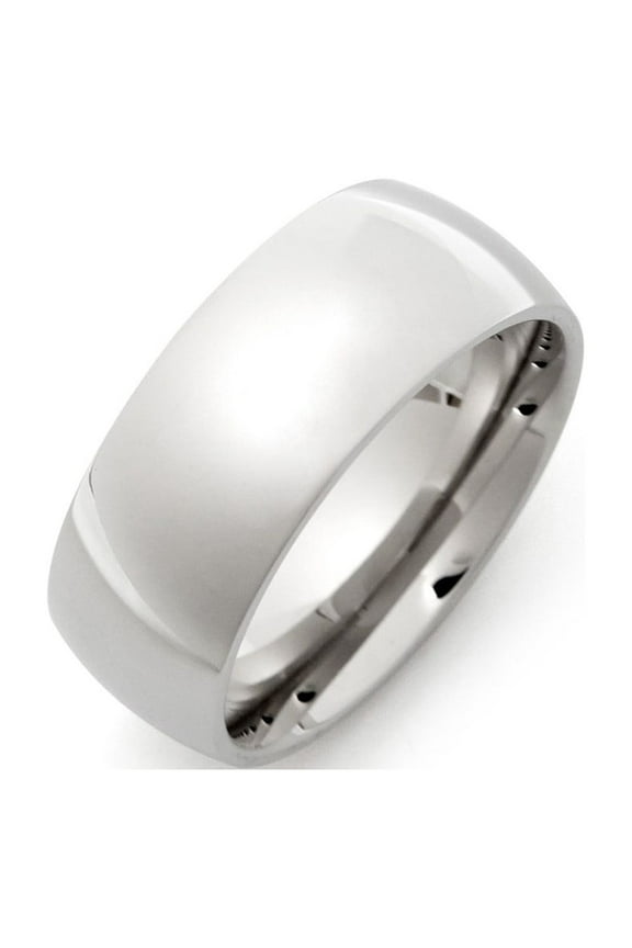 Womens 9mm Stainless Steel Wedding Band, Ring Size 7