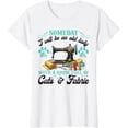 thumbnail image 1 of Womens A House Full Of Cats And Fabric Funny Quilting Lovers T-Shirt, 1 of 4