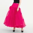 thumbnail image 1 of Womens A-Line Mesh Long Skirts 1950s Vintage Petticoats Skirts Wedding Half Slips Underskirt Layered Mesh Tulles Skirt XXL, 1 of 8