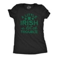 thumbnail image 1 of Womens A Little Green A Lot Of Trouble T Shirt Funny Saint Patrick's Day Parade Graphic Novelty Tee for Ladies Womens Graphic Tees, 1 of 9
