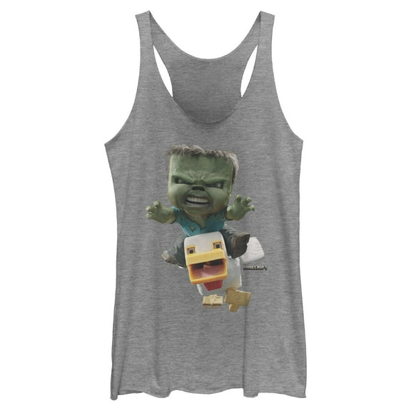 Womens A Minecraft Movie Chicken Jockey Racerback Tank