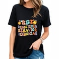 thumbnail image 1 of Womens ABA Therapist Behavior Analyst Autism Therapy RBT Floral T-Shirt Black, 1 of 4