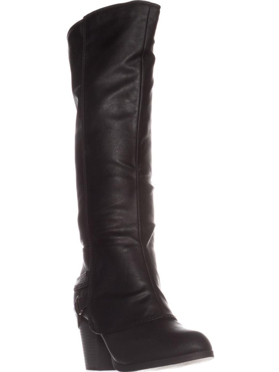 Womens AR35 Edyth Block-Heel Knee-High Boots, Black - Walmart.com