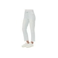 thumbnail image 1 of Womens Ab Solution High Rise Slim Straight Crop Jeans With Scallop Fray Light Blue 8, 1 of 1