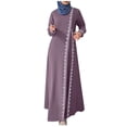 thumbnail image 1 of Womens Abaya Long Sleeve Dress Prayer Clothes Casual Kaftan, 1 of 3