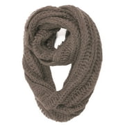 Womens Acrylic Loop Scarf - Taupe