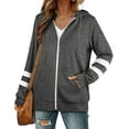 thumbnail image 1 of Womens Active Long Sleeve Zip Up Hoodies with Pocket Hooded Sweatshirts S-2XL, 1 of 7