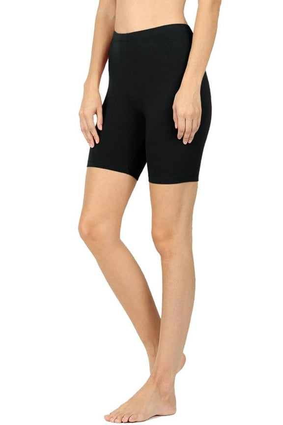 Womens Active Running Cotton Biker Shorts