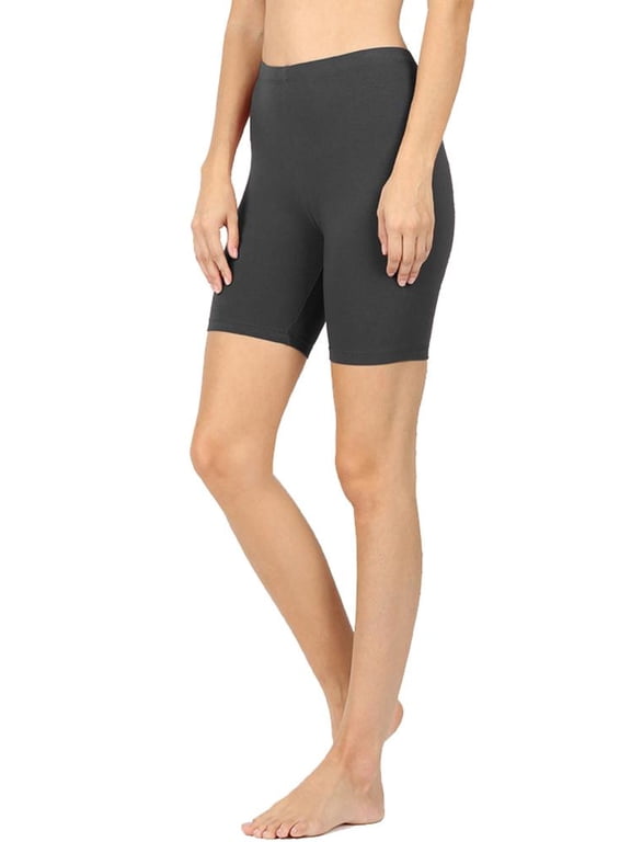Womens Active Running Cotton Biker Shorts
