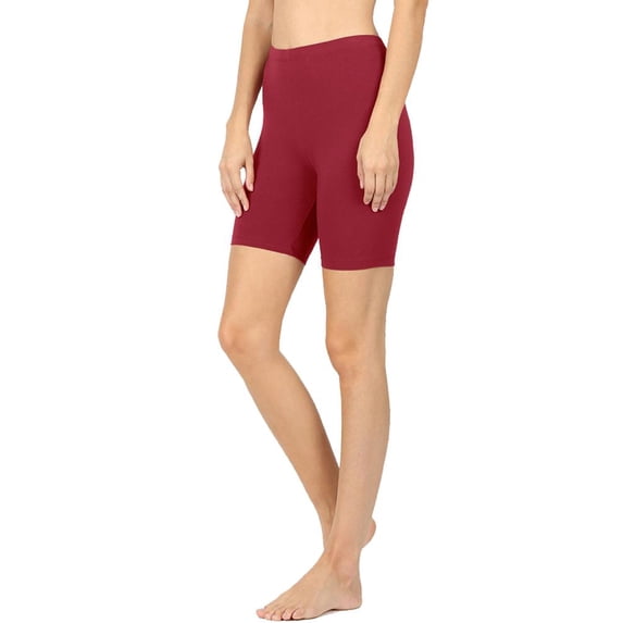 Womens Active Running Cotton Biker Shorts