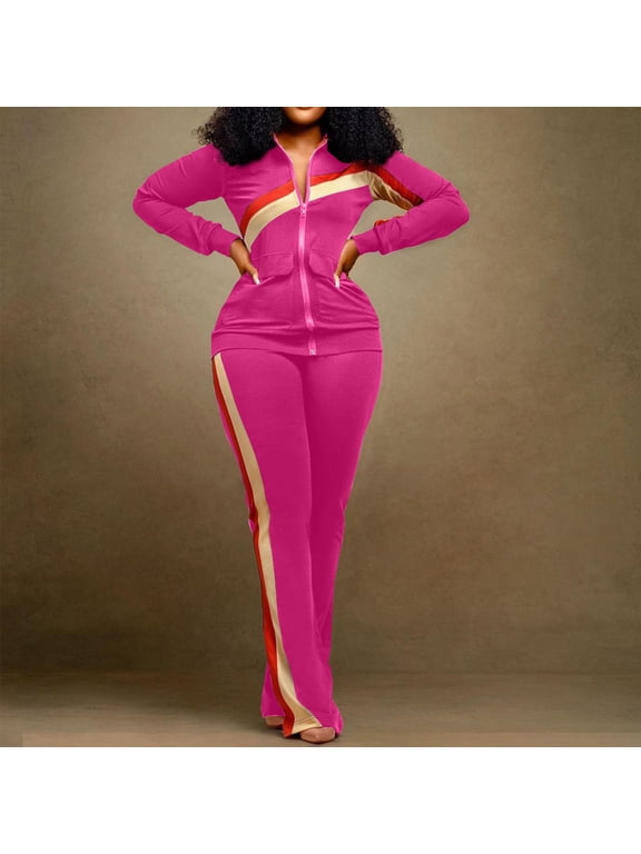 Womens Activewear Autumn Winter Clothes Sports Fashion Two Piece Pants Pocket Tracksuits Clothing Outfits Sets Sportwear