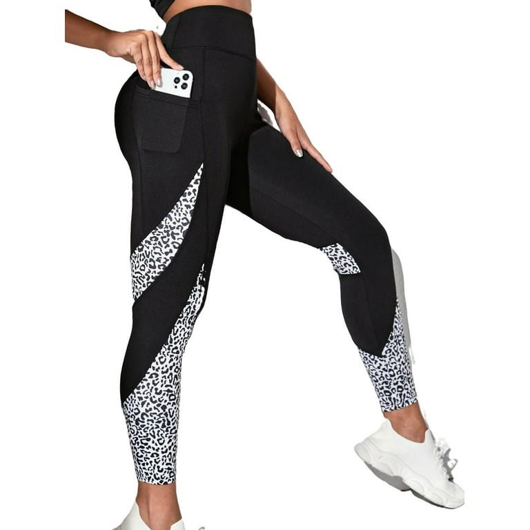 Leopard Sports Leggings With Phone Pocket