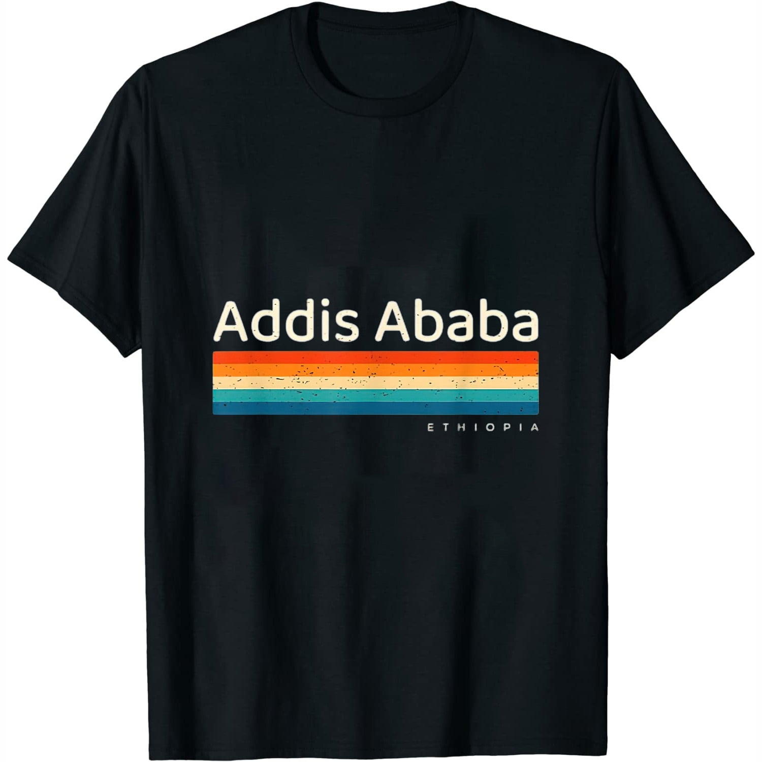 Womens Addis Ababa Ethiopia Retro Design T-Shirt Black Small - Walmart.com