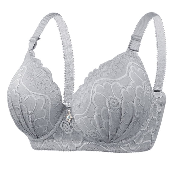 Womens Adjustable Breathable D-Cup Bra - Wireless Design, Nylon Fabric, Sexy Lace Detailing, for Full-Busted Comfort and Support