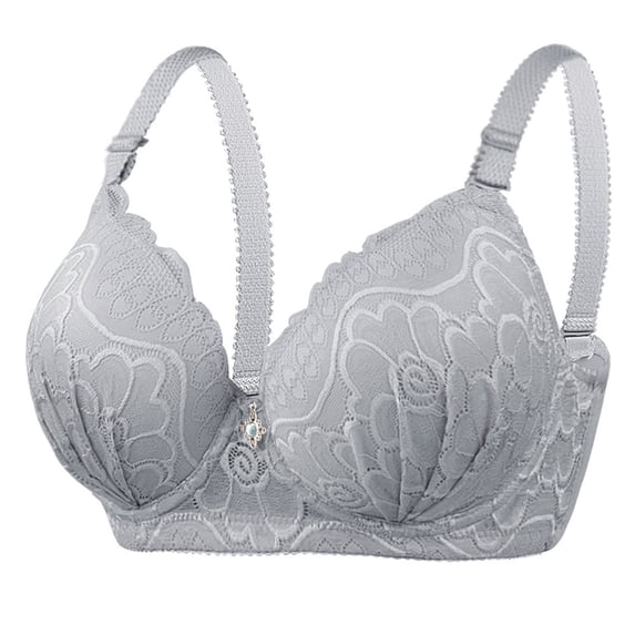 Womens Adjustable Breathable D-Cup Bra - Wireless Design, Nylon Fabric, Sexy Lace Detailing, for Full-Busted Comfort and Support
