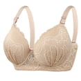 thumbnail image 1 of Womens Adjustable Breathable D-Cup Bra - Wireless Design, Nylon Fabric, Sexy Lace Detailing, for Full-Busted Comfort and Support, 1 of 7