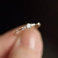 thumbnail image 1 of Womens Adjustable Copper Ring Electroplated White Gold Geometric Ring Affordable Luxury Jewelry Gift for Her, 1 of 5