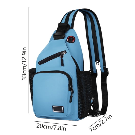 Womens Adjustable Crossbody Bag Convertible Chest Shoulder Bag with Multiple Pockets