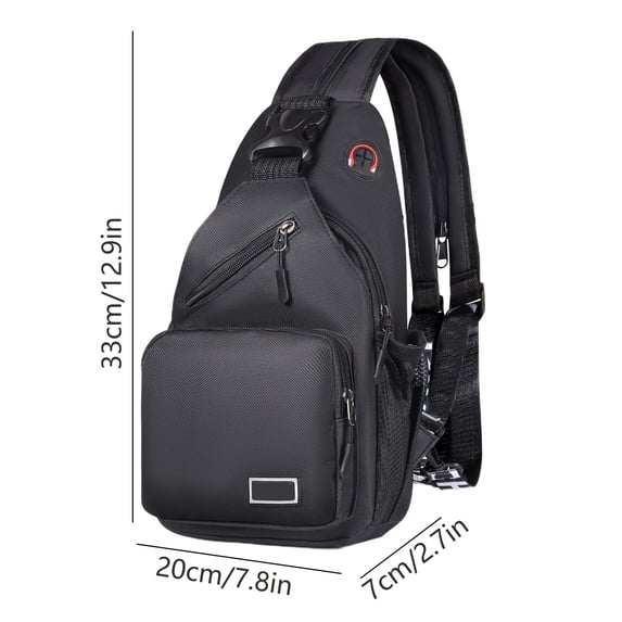 Womens Adjustable Crossbody Bag Convertible Chest Shoulder Bag with Multiple Pockets