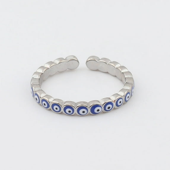 Womens Adjustable Devils Eye Ring With Color Zircon Stones Copper Geometric Dripping Design For Everyday Wear Today