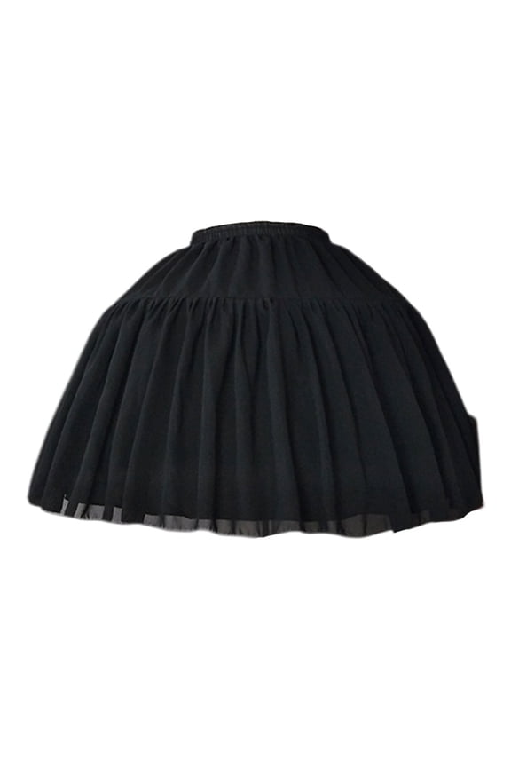 Womens Adjustable Hoop Skirt Elastic Waist Tutus Pleated Skirts Petticoat Crinolines Dress Gown Cosplay Underskirt